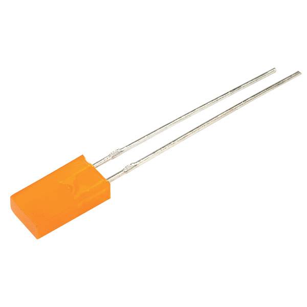Kingbright LED ožičen jantarna boja pravokutni 2 x 5 mm 5 mcd 110 ° 30 mA 2 V