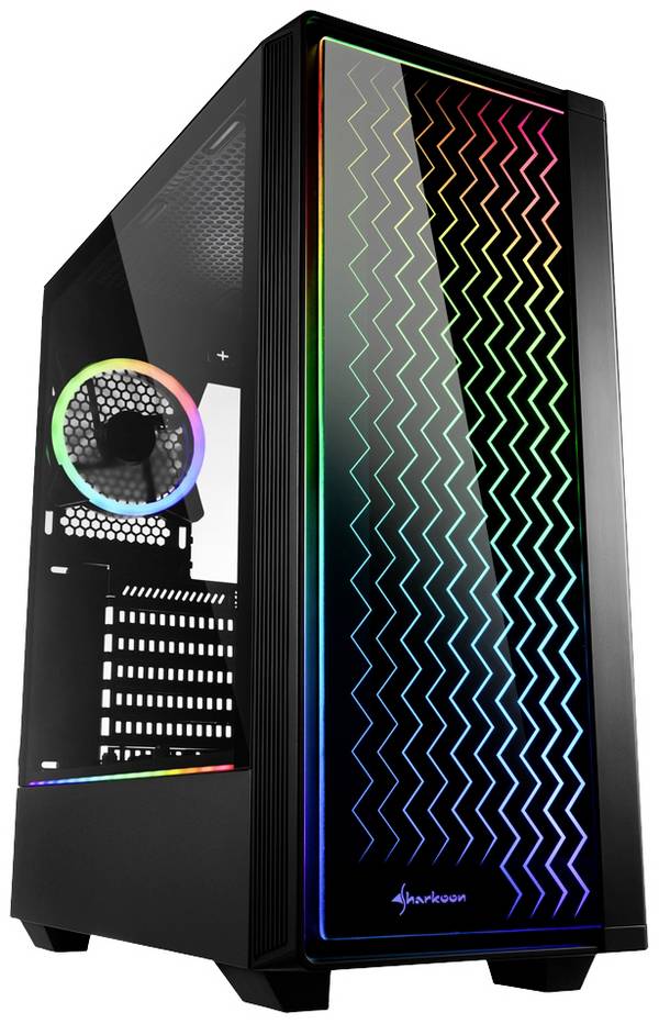 Sharkoon RGB LIT 200 midi-tower kućište za računala  crna