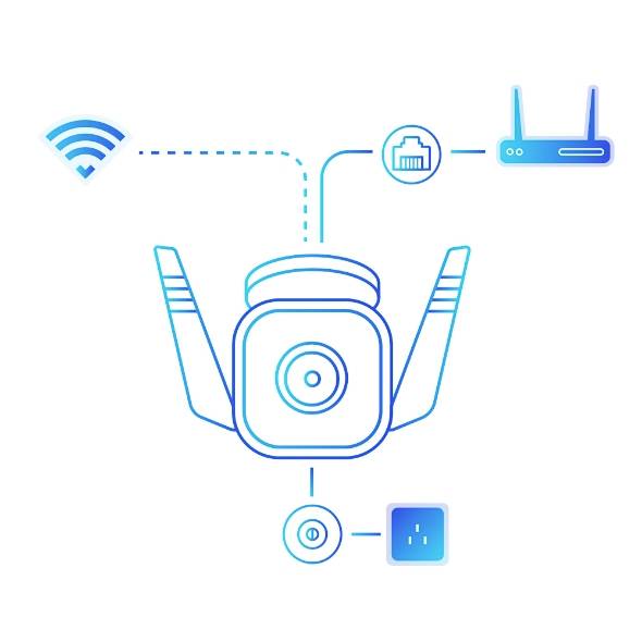 TP-LINK TC65 TC65 žičani, bežično, WLAN ip sigurnosna kamera 2840 x 2160 piksel-4