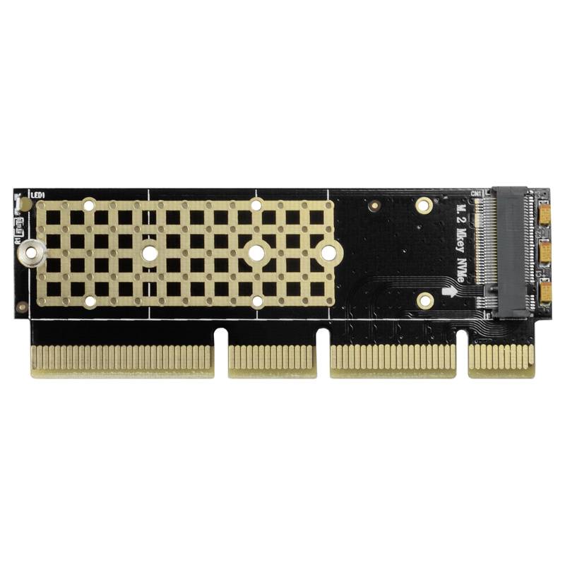 Adapter za M.2 NVMe SSD-ove, projektiran za upotrebu u DIMM.2 utoru, prikazan iz gornjeg pogleda.