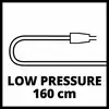 Crni kabel s priključkom na bijeloj pozadini; ispod tekst 'NIZAK TLAK 160 cm'.