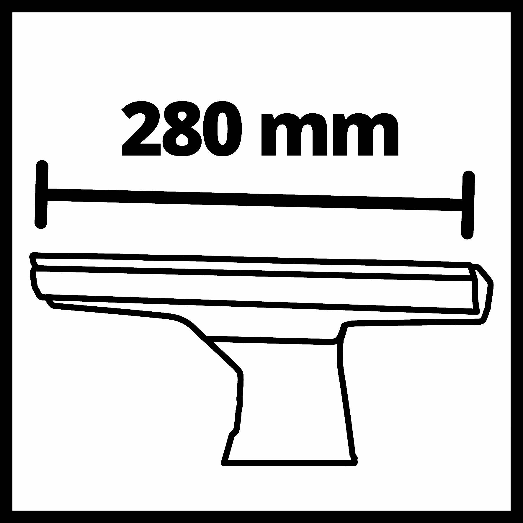 'Crtež prozorskog čistača s natpisom 280 mm'