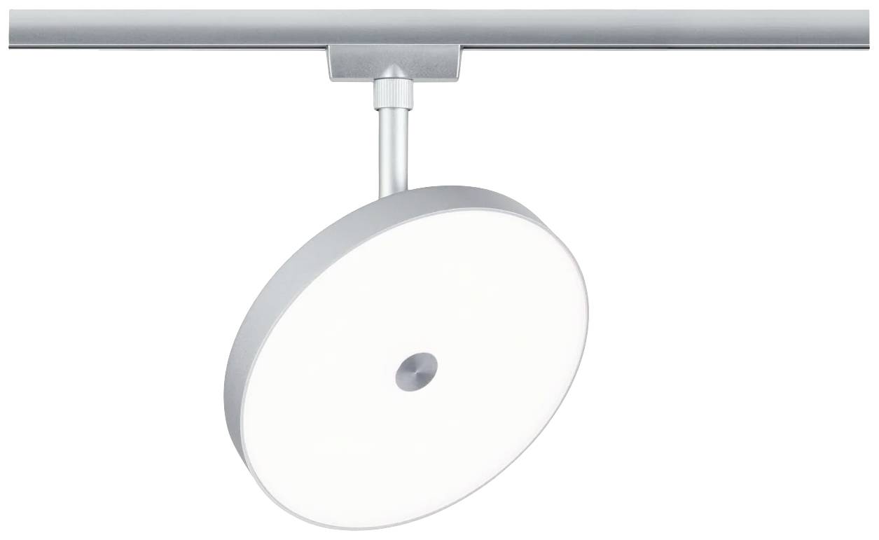Srebrni LED stropni reflektor modernog dizajna, kružni light panel, podesiv za ciljano osvjetljenje.