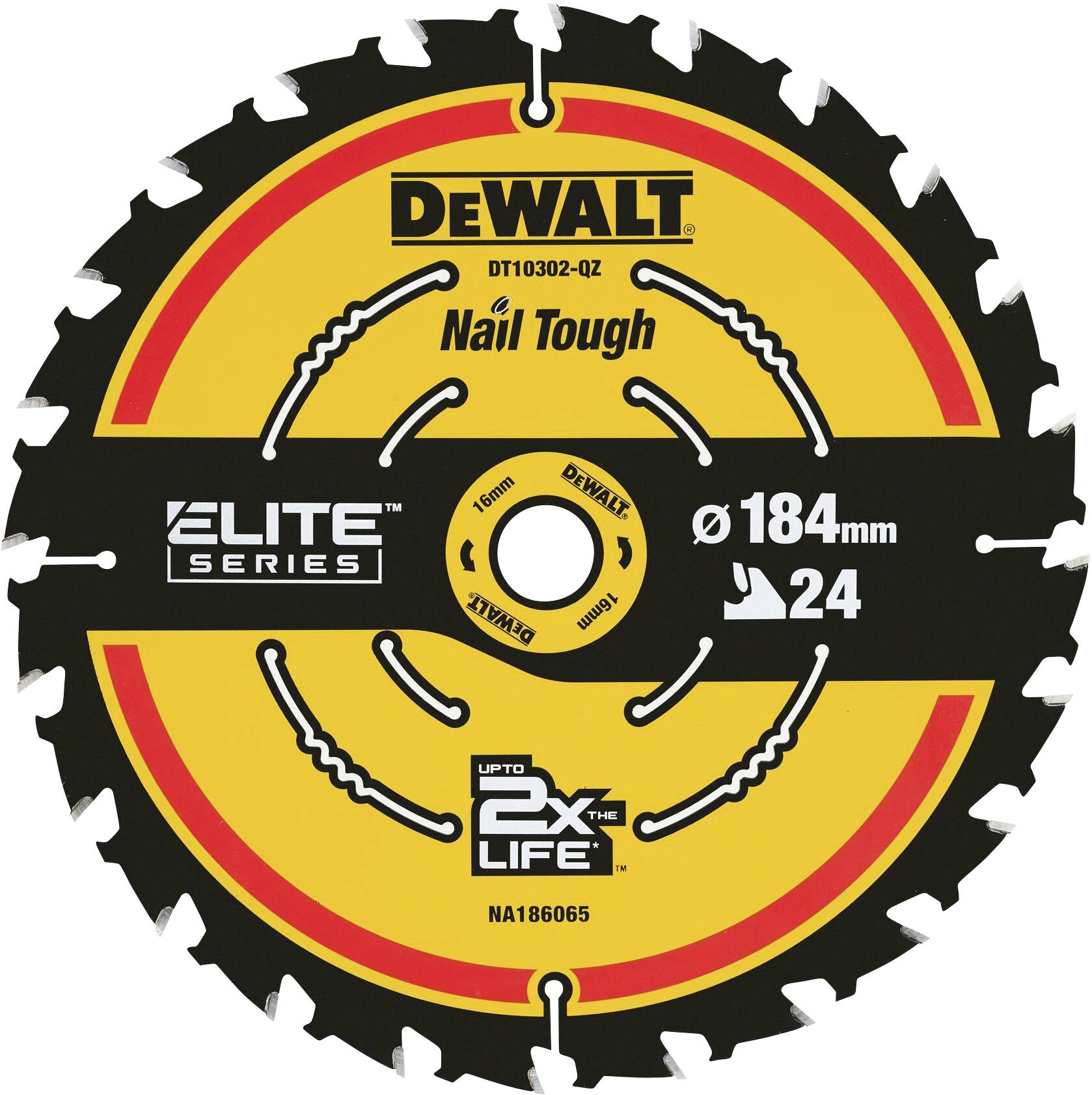 DEWALT DT10302-QZ DT10302-QZ Cirkelzaagblad 184 mm 1 stuk(s)