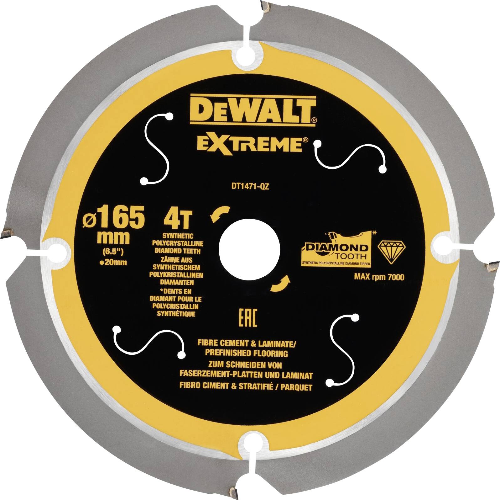 DEWALT DT1471-QZ Cirkelzaagblad 1 stuk(s)