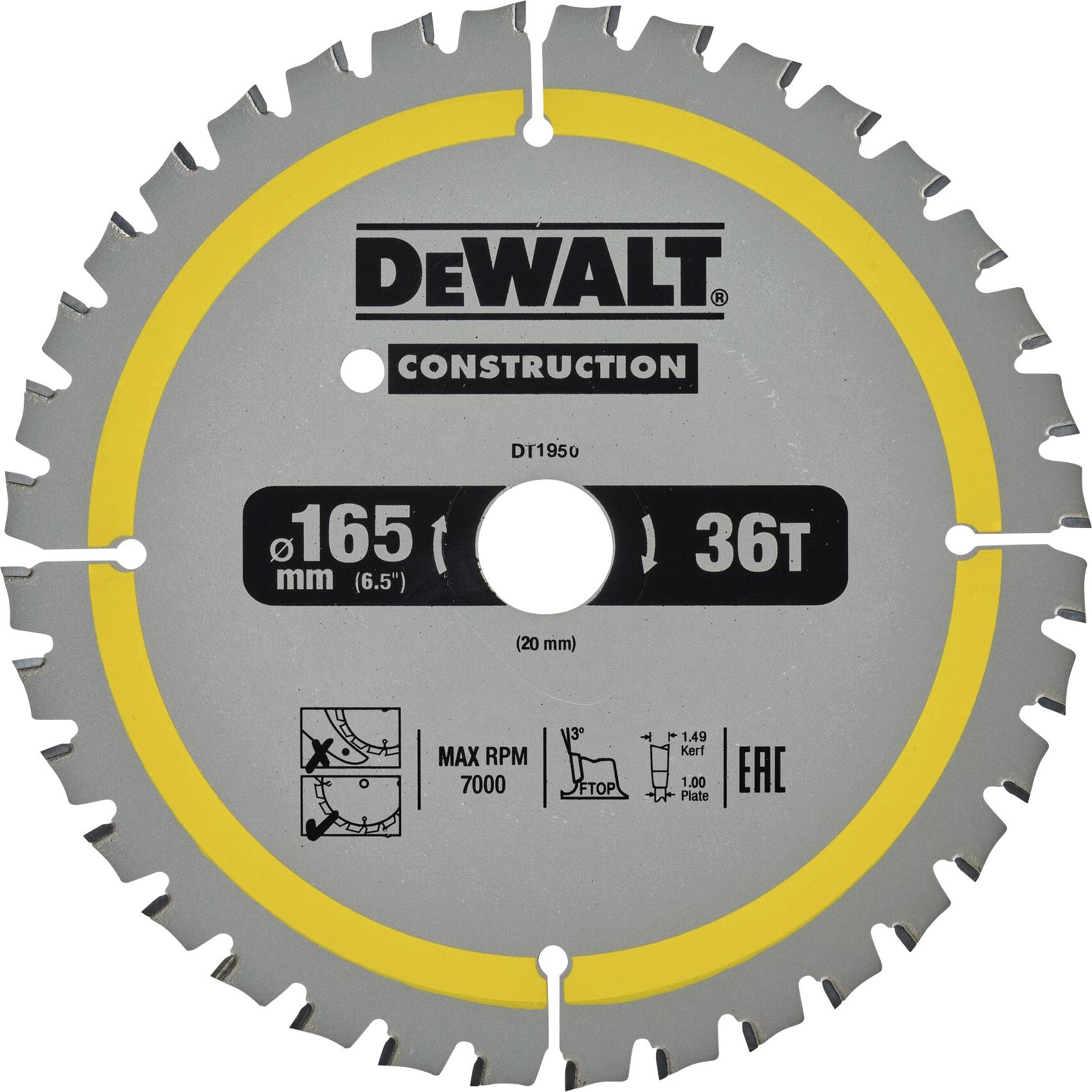 DEWALT DT1950-QZ Cirkelzaagblad 1 stuk(s)
