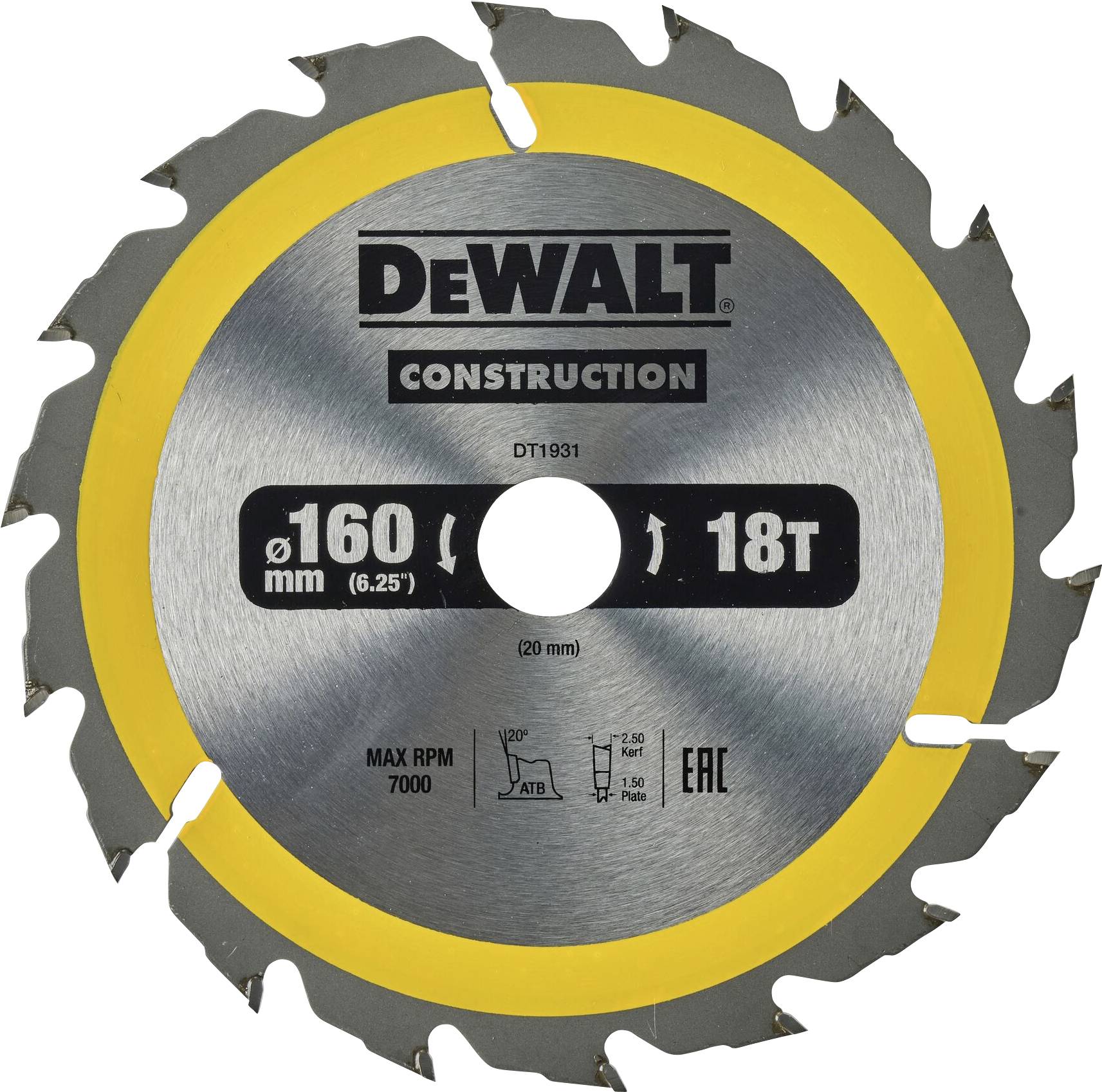 DEWALT DT4031-QZ Cirkelzaagblad 184 x 16 mm Aantal tanden: 28 1 stuk(s)