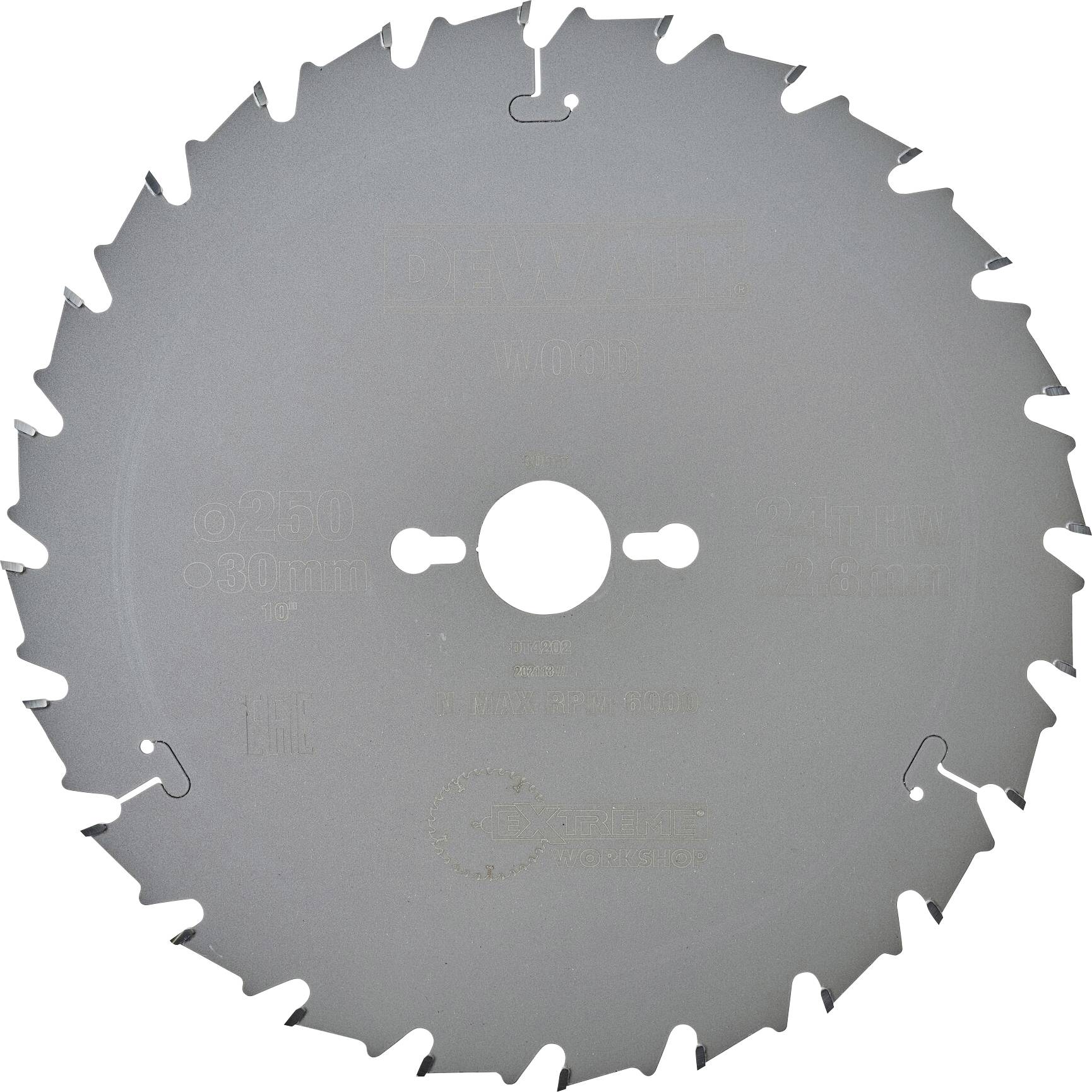 DEWALT DT4202-QZ DT4202-QZ Cirkelzaagblad 250 x 30 x 1.8 mm Aantal tanden: 24 1 stuk(s)