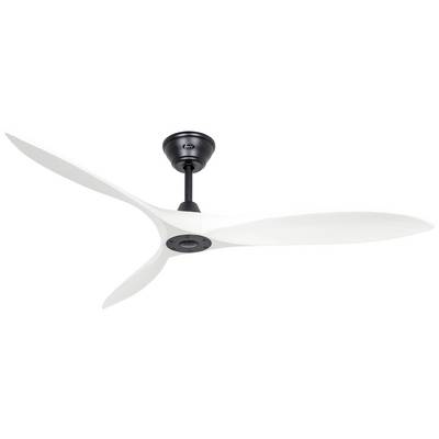 Stropni ventilator s tri bijela krila i crnom konzolom, montiran na stropu.