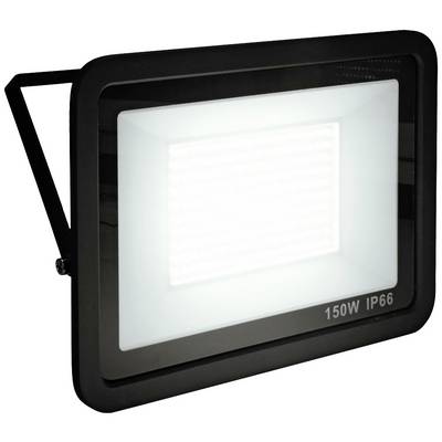 Pravokutni LED reflektor za osvjetljavanje s natpisom '150W IP66' na okviru, sjajno se svijetli.