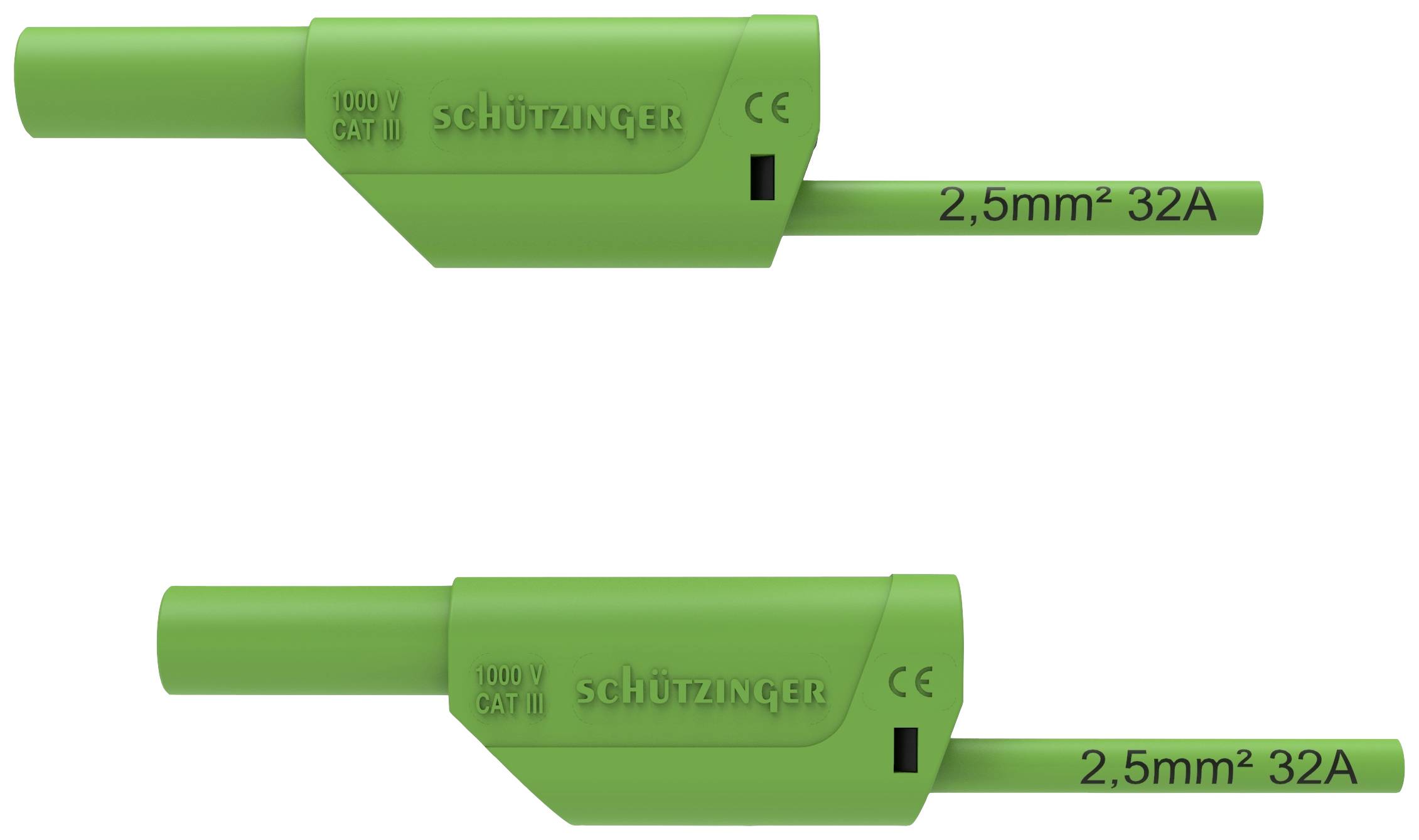 Schützinger Veiligheidsmeetsnoer 150 cm Groen 1 stuk(s)