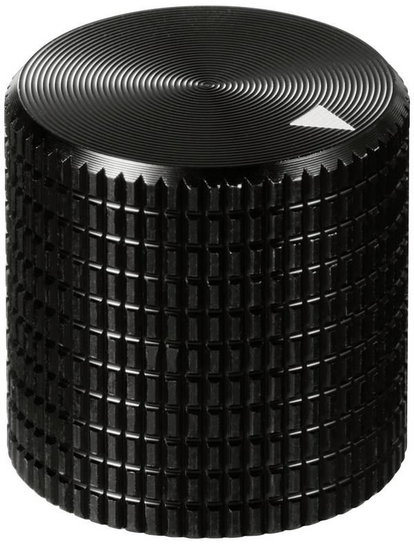 TRU COMPONENTS TC-11613844 okretni gumb s gumbom za obilježavanje crna (Ø x V) 17 mm x 17 mm aluminij 1 St.