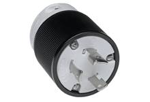 Električni mrežni adapter s tri metalne čavle i crnim kućištem.