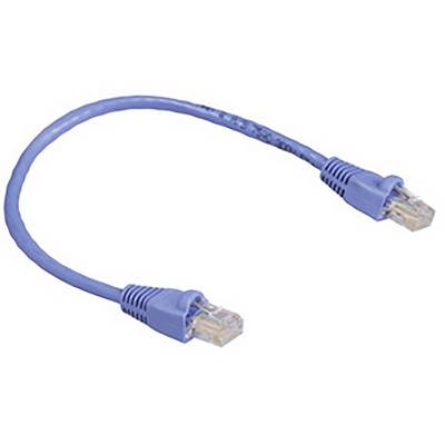 Plavi Ethernet kabel s RJ45 utičnicama na oba kraja, pogodan za mrežne povezivosti.