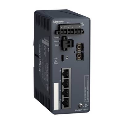 Upravljačka jedinica tvrtke Schneider Electric s više priključaka, uključujući USB i Ethernet. Pogodan za industrijsko upravljanje podacima.
