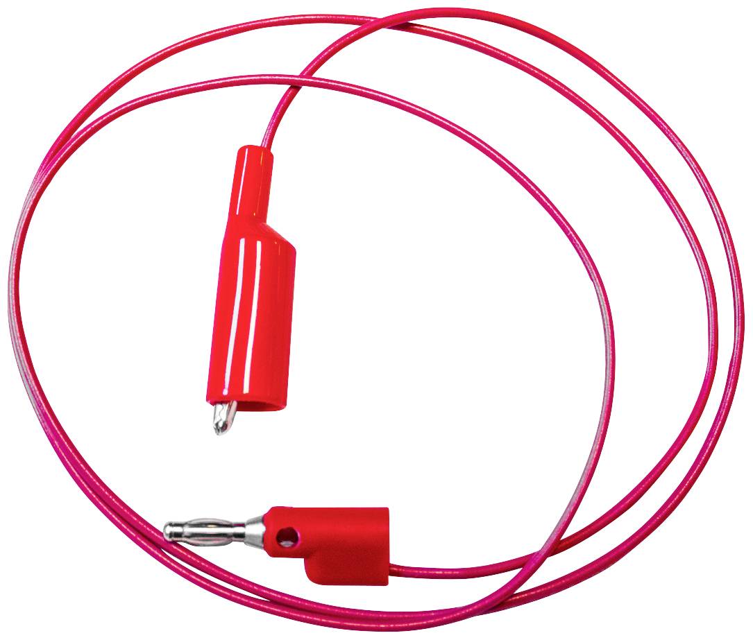 Mueller Electric BU-2030-A-24-2 Meetsnoer Bananenstekker 4 mm Krokodilklem 0.6 m Rood 1 stuk(s)