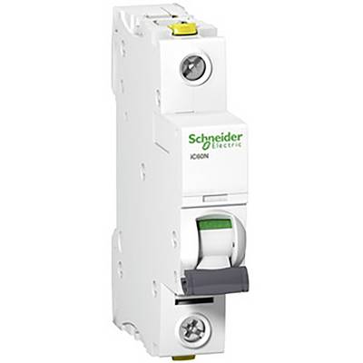 Automatski zaštitni prekidač Schneider Electric, model iC60N, zeleno-žute oznake, za upravljanje električnom strujom.