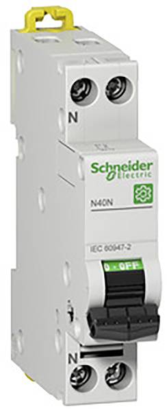 Schneider Electric prekidač, model 'N40N', prikazuje uključno-isključni prekidač, sive boje kućišta, pogodan za zaštitnu funkciju.