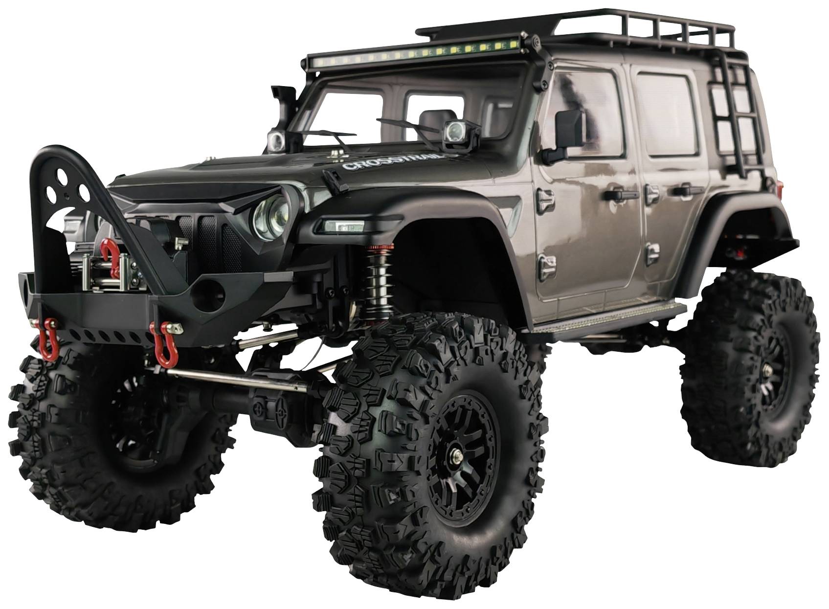 Igračka Jeep za off-road vožnje, s velikim gumama i detaljima u mjerilu realnih terenskih vozila.