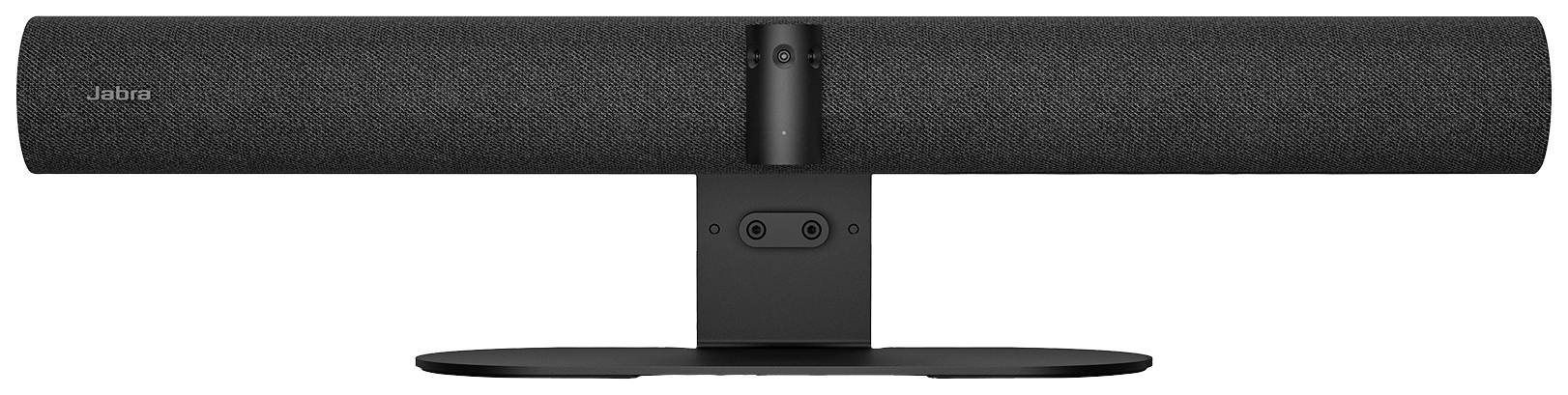Crna soundbar s integriranom postoljom, podesna za audio i video reprodukciju u konferencijskim prostorima.