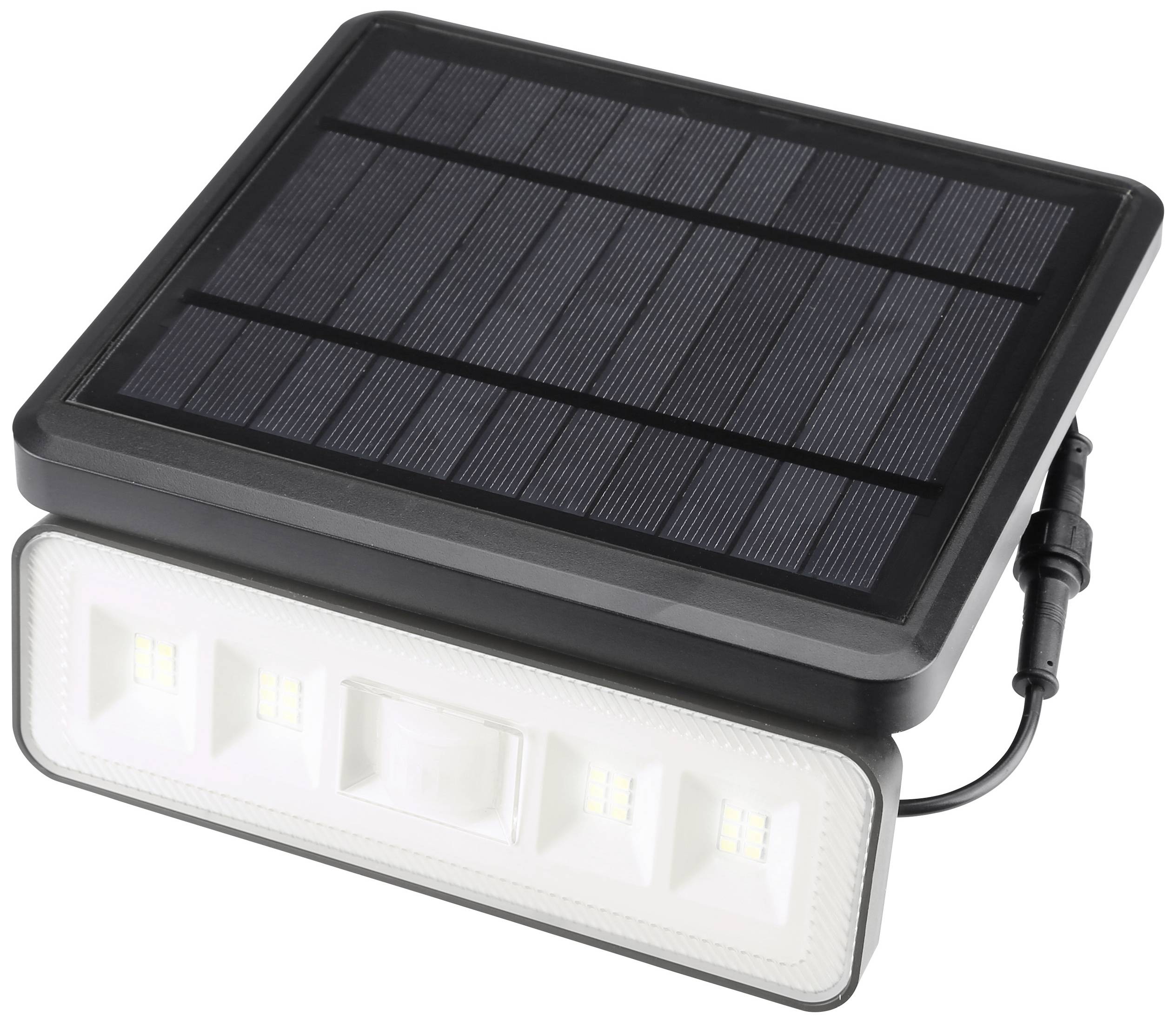 Sygonix SY-5972856 Wandspot op zonne-energie met bewegingsmelder LED LED vast ingebouwd 8 W Zwart