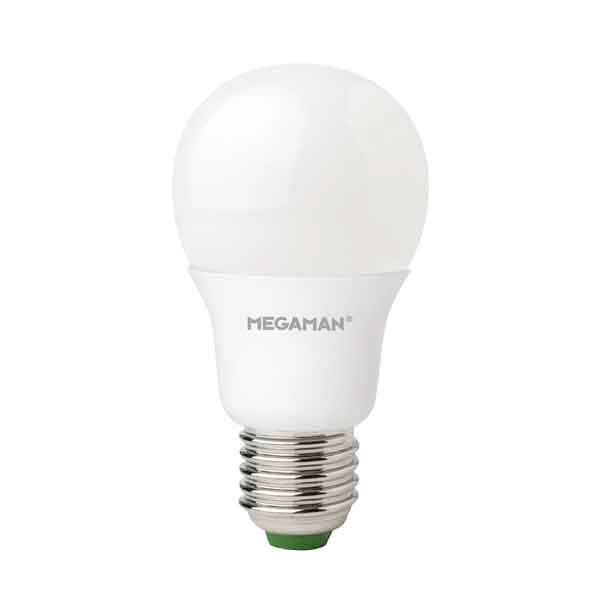 Bijela LED žarulja s E27 nastavkom i logotipom „MEGAMAN".