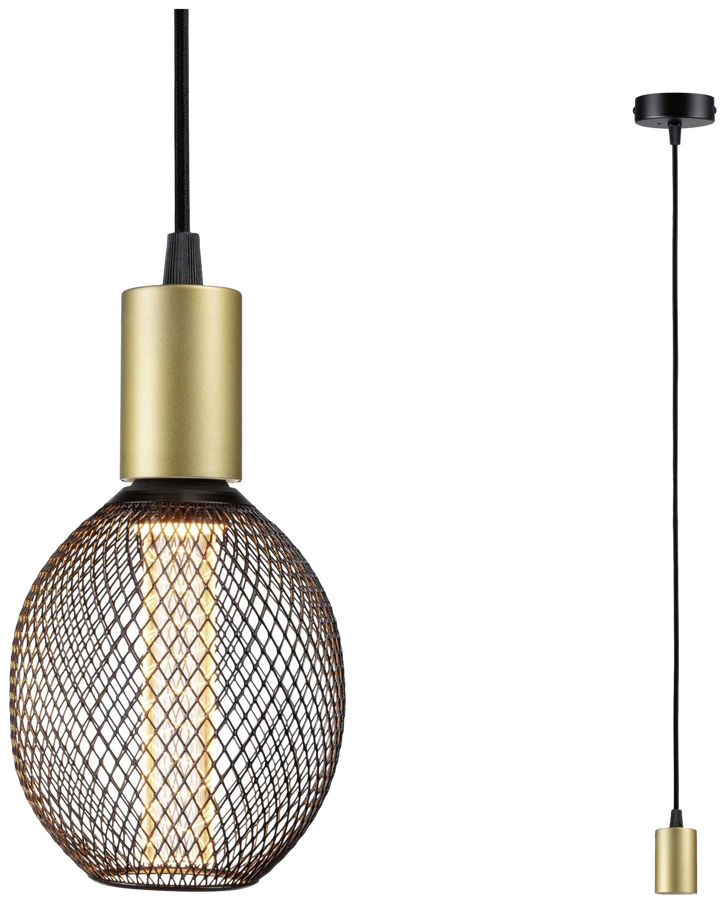 Paulmann 71134 Hanglamp E27 Zwart (mat), Goud