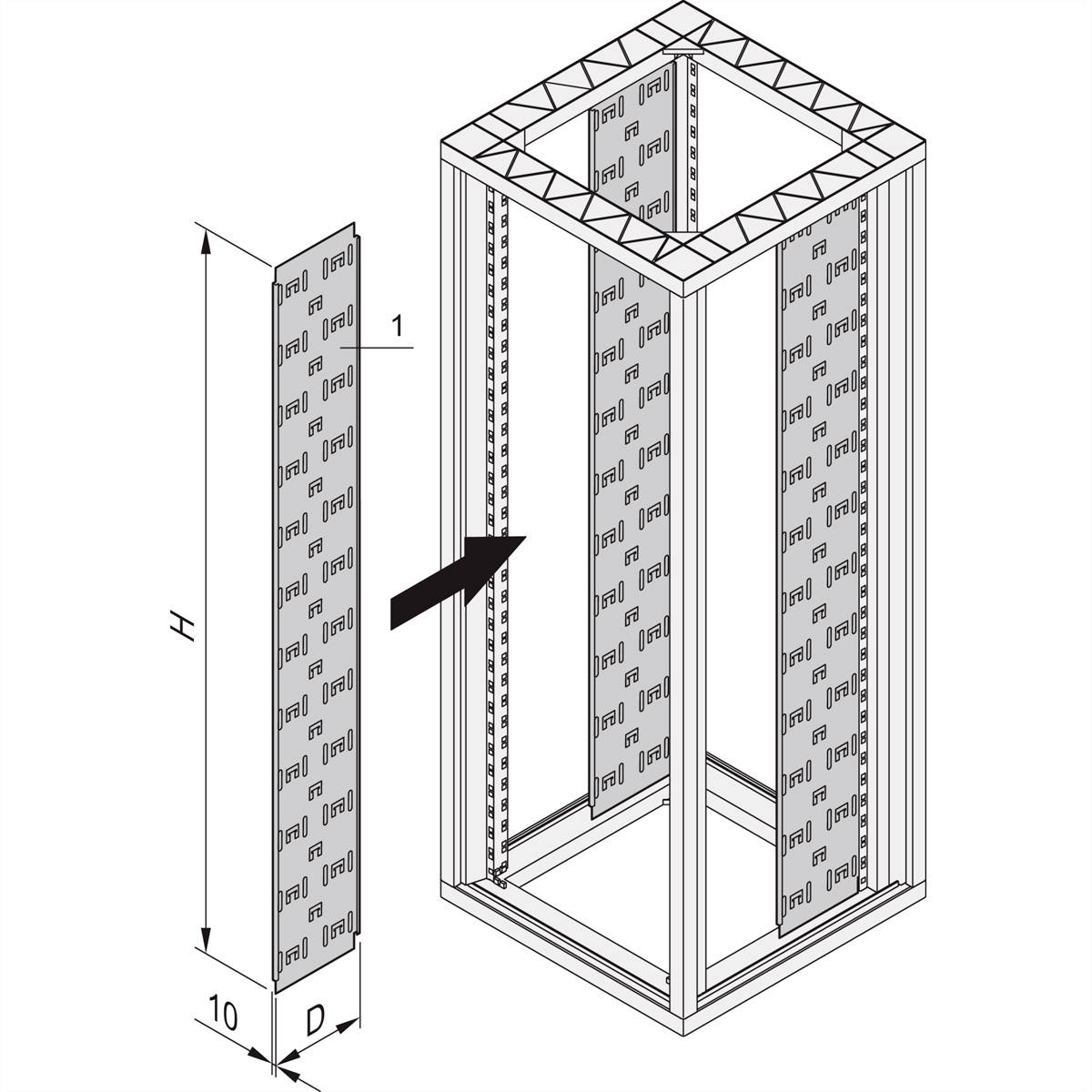 nVent SCHROFF 23117021 Kabeldoorvoer (b x h) 150 mm x 1934 mm 1 stuk(s)