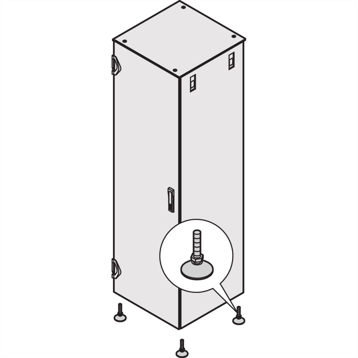 nVent SCHROFF 23130079 19 inch Stelvoet voor patchkast Meerdere kleuren