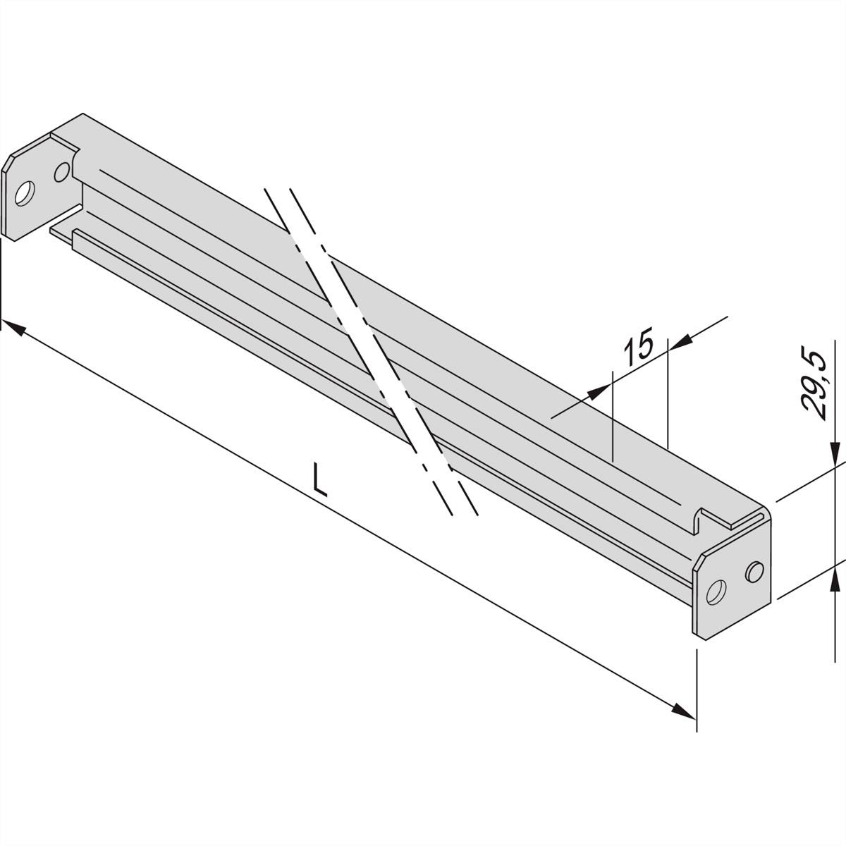 nVent SCHROFF 23130333 Profielrails 2 stuk(s)