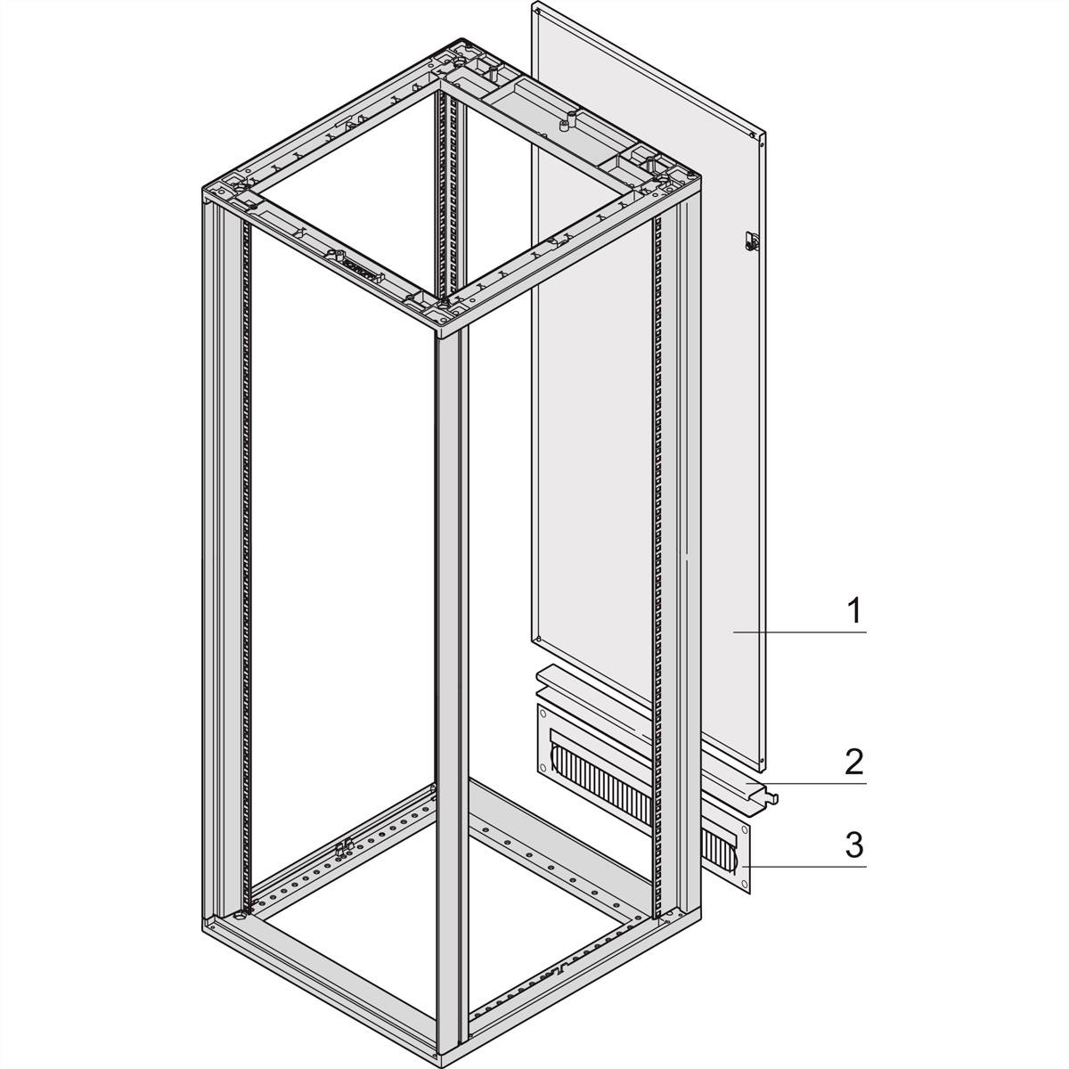 NVent SCHROFF 26230439 19 inch Achterwand voor patchkast 25 HE Grijs