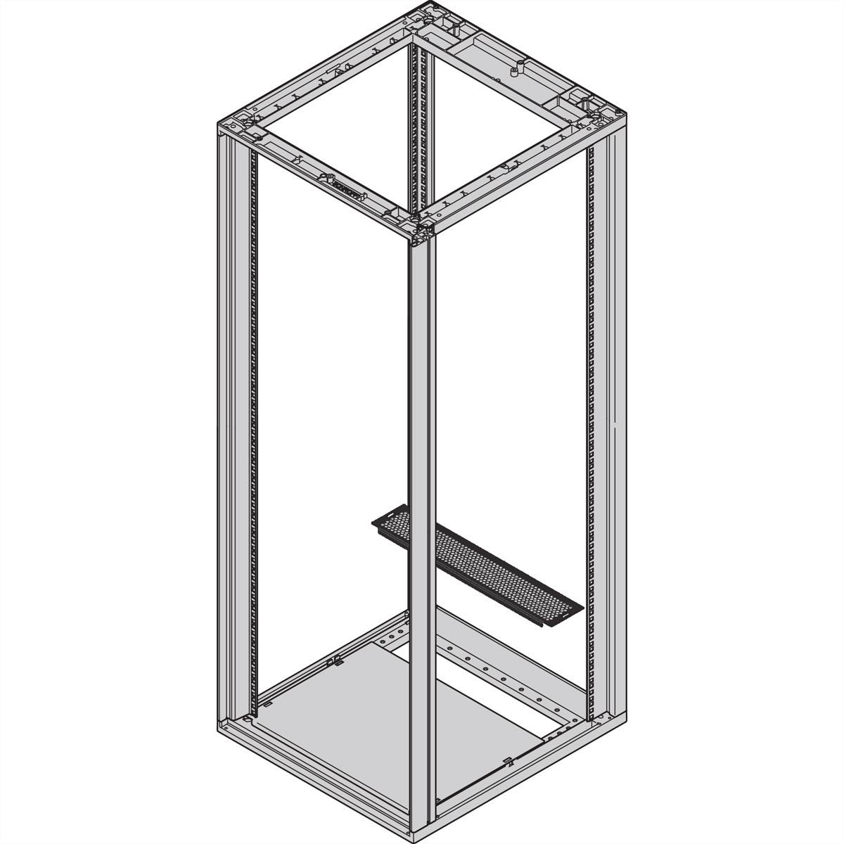 nVent SCHROFF 27230254 19 inch Bodemplaat voor patchkast Geperforeerd Grijs