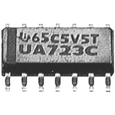 Integrirani sklop (IC) oznake 'μA723C' i '65C5V5T', prikazan kao 8-polni dual in-line paket (DIP).