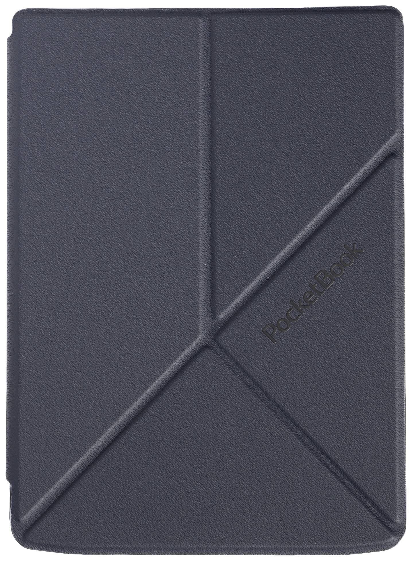 Tamno plava PocketBook futrola s geometrijskim linijskim uzorkom, štiti čitač elektronskih knjiga od ogrebotina i udaraca.