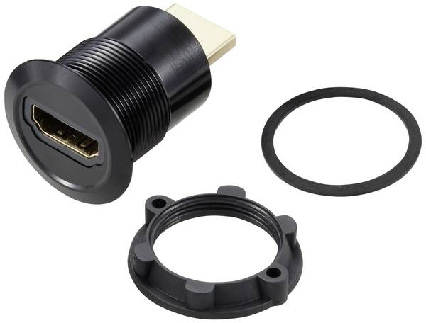 <br>  TRU COMPONENTS<br>  TC-11980460<br>  HDMI adapter za panel<br>  ženski konektor HDMI<br>  muški konektor HDMI<br>  crna<br>  Broj polova (broj): 1<br>  <br>  Sadržaj: 1 St.<br>