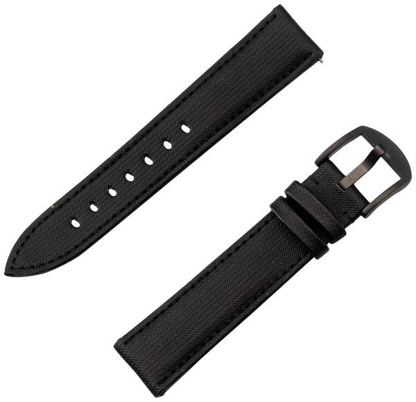 JT Berlin Watchband Wannsee remen 44 mm, 40 mm, 47 mm, 43 mm, 45 mm, 46 mm, 42 mm, 41 mm m crna