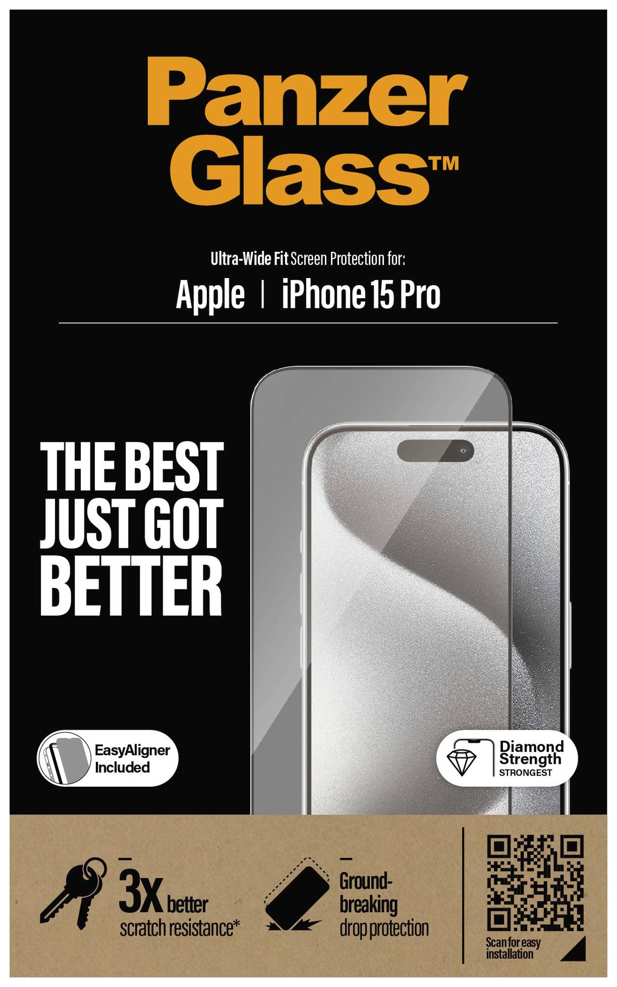 PanzerGlass Ultra-Wide Fit zaštitno staklo zaslona Apple iPhone 15 Pro 1 St. otporan na ogrebotine 2810-0