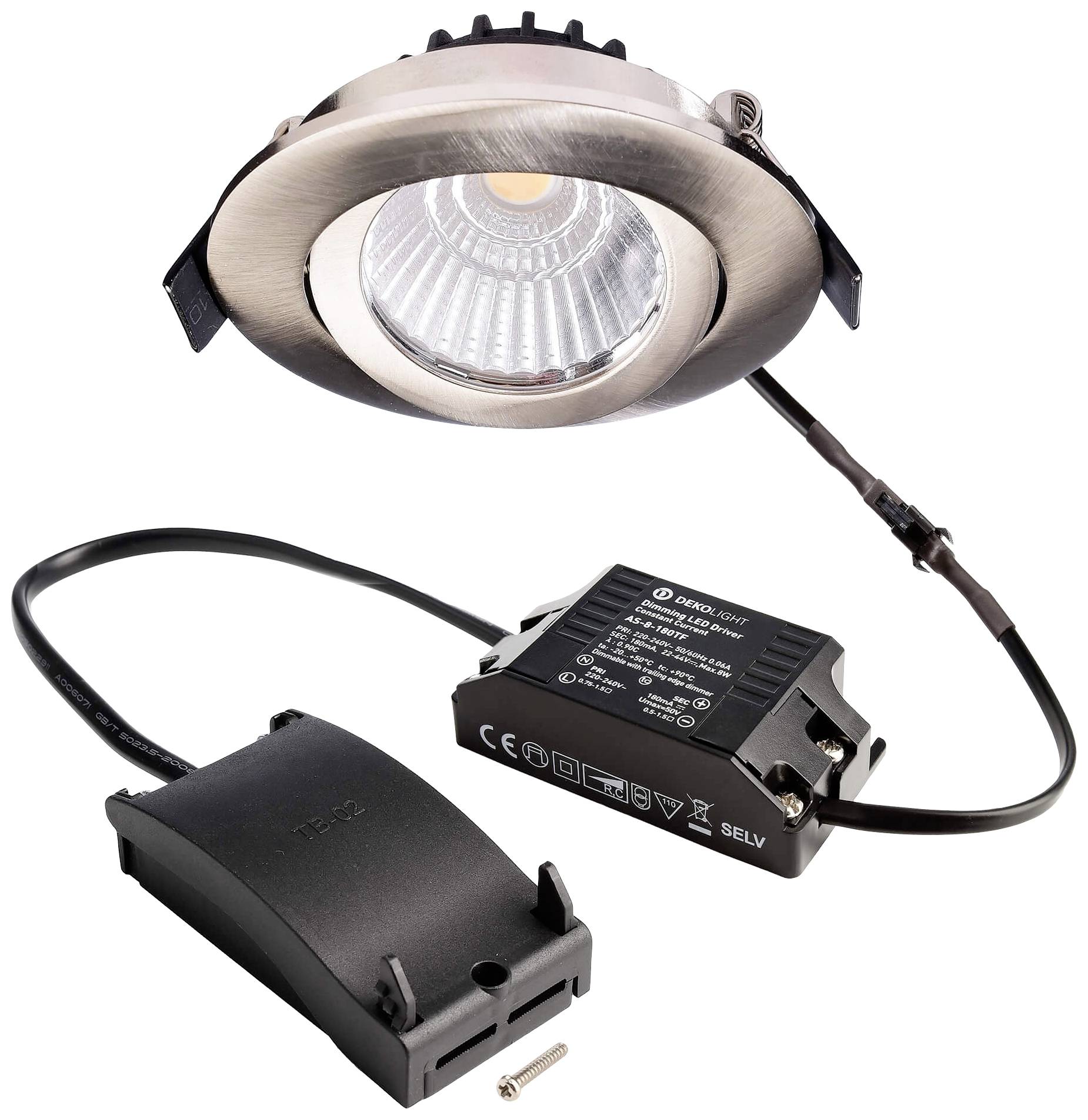 Deko Light 565384 Dione LED-inbouwlamp Energielabel: F (A - G) LED LED vast ingebouwd 8.50 W Nikkel
