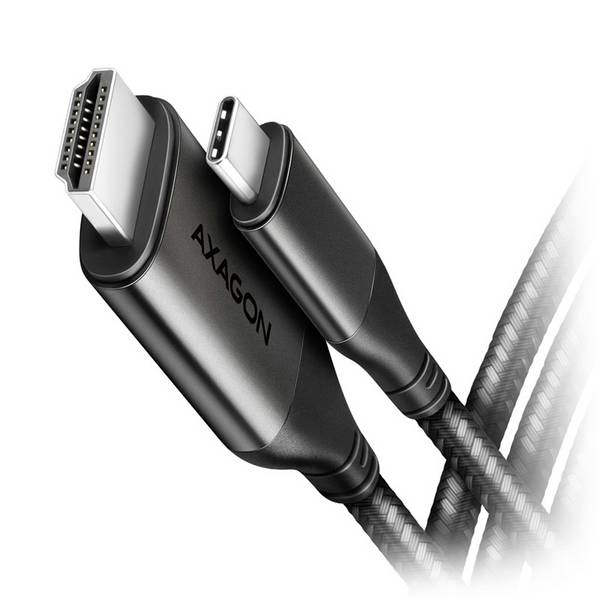 AXAGON HDMI / USB-C® priključni kabel HDMI A utičnica 1.8 m crna RVC-HI2MC  USB-C kabel