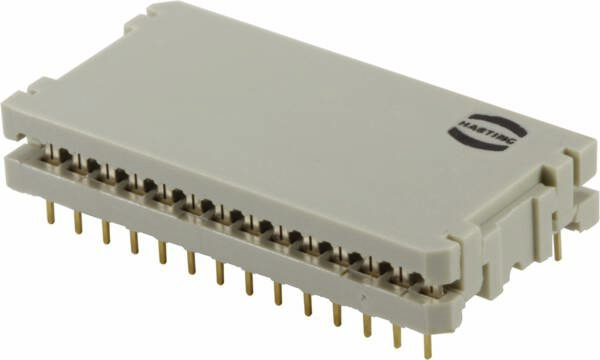 HARTING 09170289622 utični konektor za tiskanu pločicu ravan Raster: 2.54 mm Ukupan broj polova: 28 Broj redova: 2 1 St. Piece