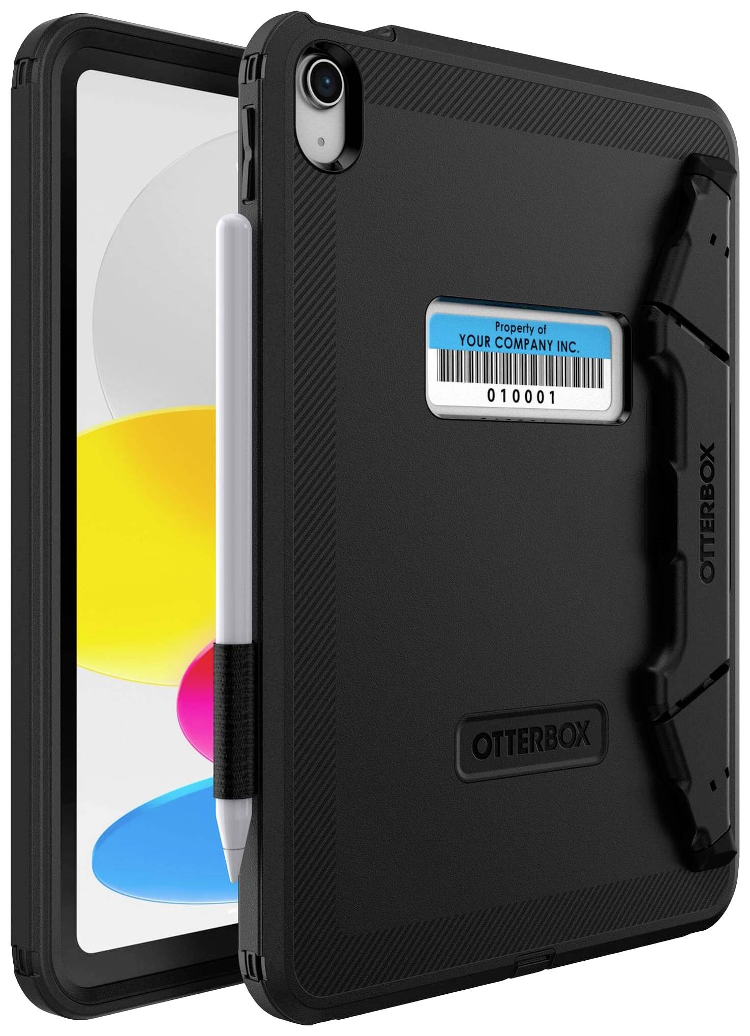 Otterbox Defender Kickstand Asset Tag Case Back cover Zwart Tabletcover
