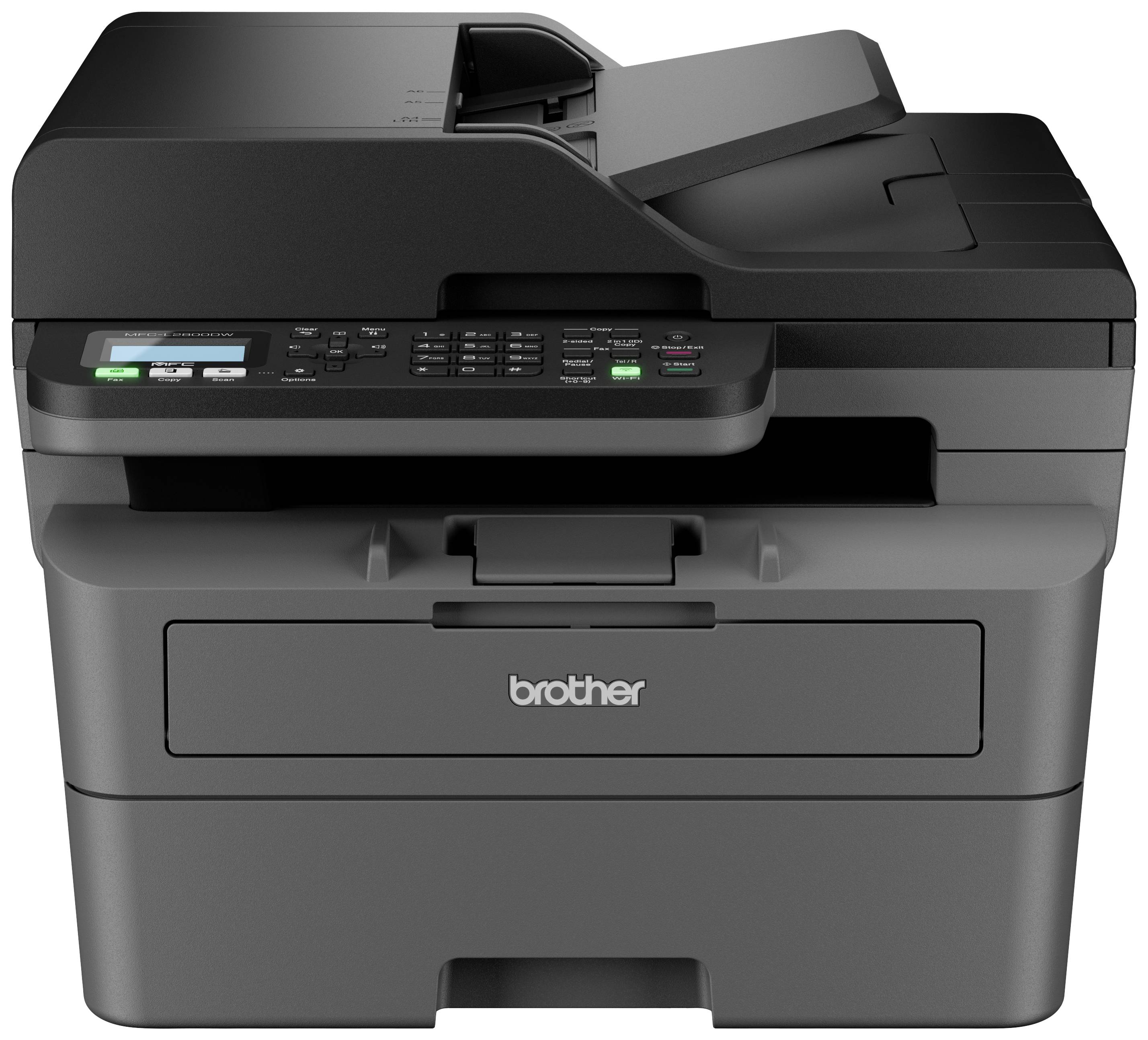Brother MFC-L 2800 DW Imprimante multifonction laser, couleur noir et blanc A4 imprimante, scanner, photocopieur, fax recto-verso, réseau, USB, Wi-Fi