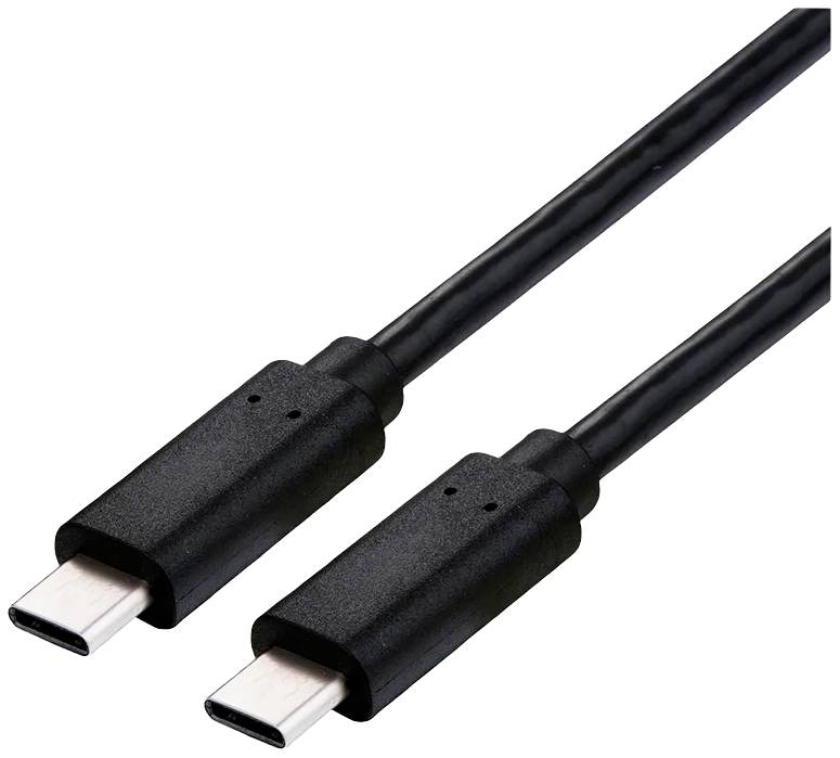 Dva crna USB-C kabela s crnim utičnicama na oba kraja.
