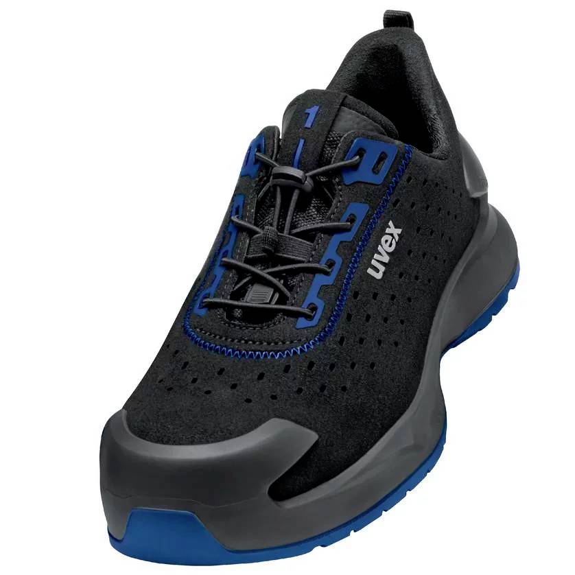 Uvex S1 PUR W11 6813840 Lage veiligheidsschoenen S1 Schoenmaat (EU): 40 Zwart, Blauw 1 paar