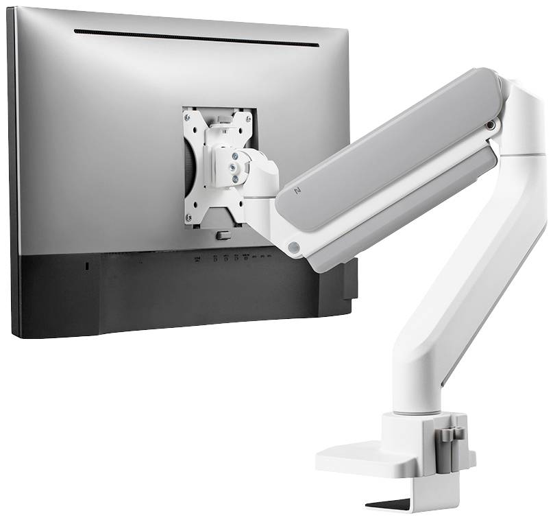 Podesivi nosač monitora koji je montiran na zaslon. Nosač omogućava fleksibilno pozicioniranje i ergonomski rad.