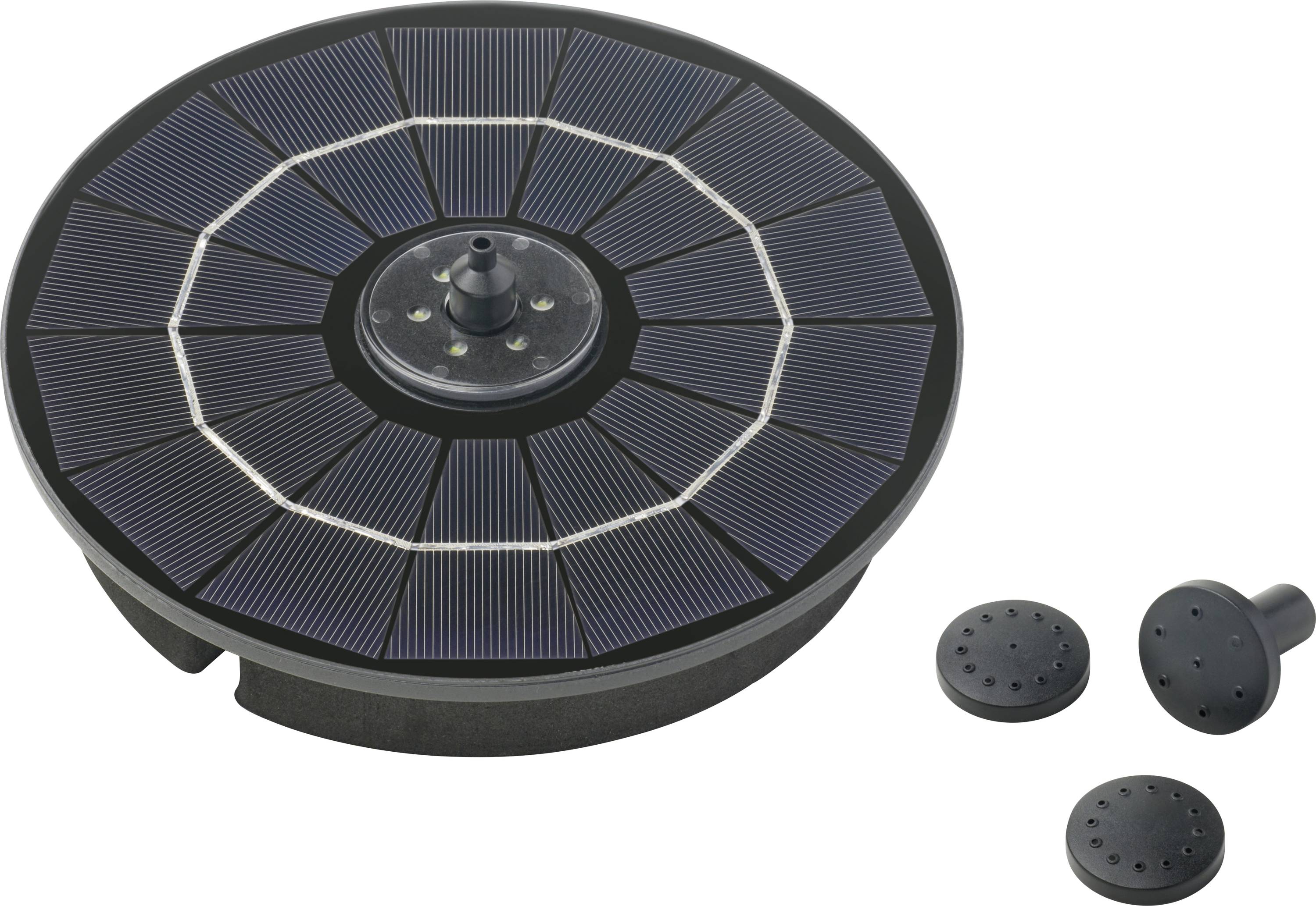 Okrugli solarni vodeni fontanski pumpi s više mlaznica za raznovrsne uzorke protoka vode.