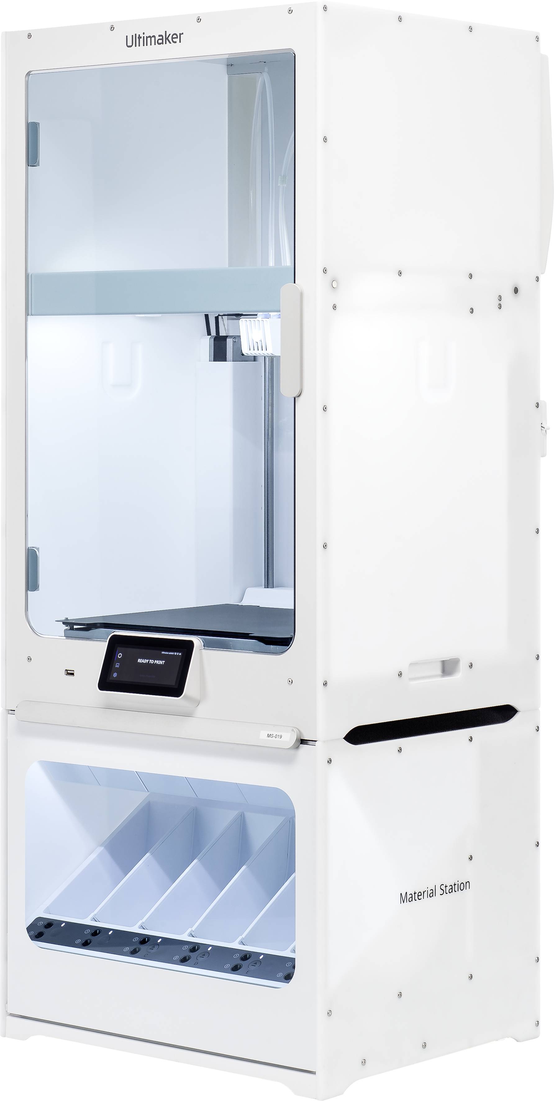 3D-printer s prozirnim kućištem i integriranom stanicom za materijale na špulji.