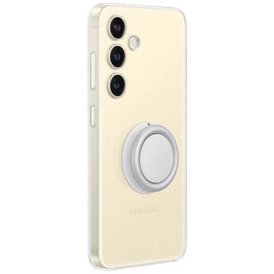 Pametni telefon žute boje s tri leće kamere i okruglim, srebrnim prstenom za držanje na stražnjoj strani.