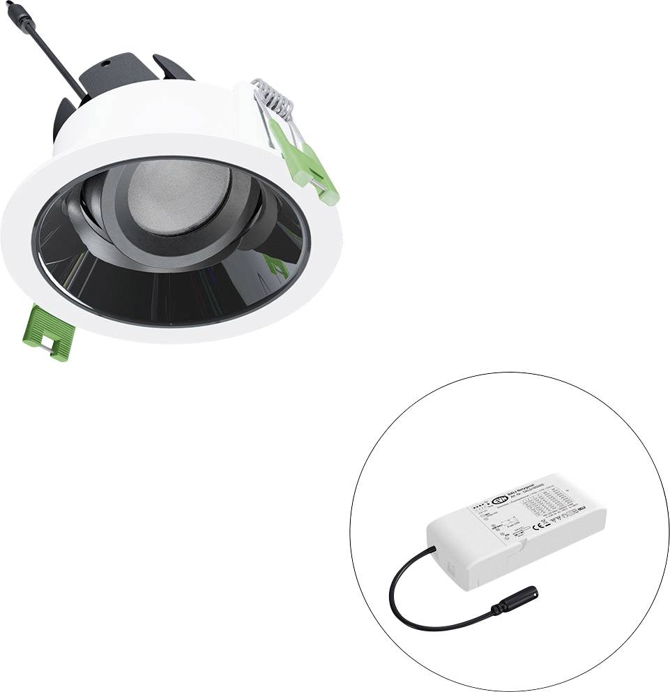 Ugradbena stropna LED podsvjetla s odvojenim drajverom prikazanim u uokvirenom krugu.