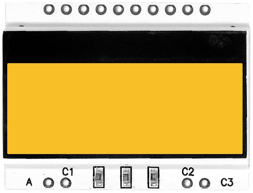 Display Elektronik Achtergrond verlichting Amber afbeelding